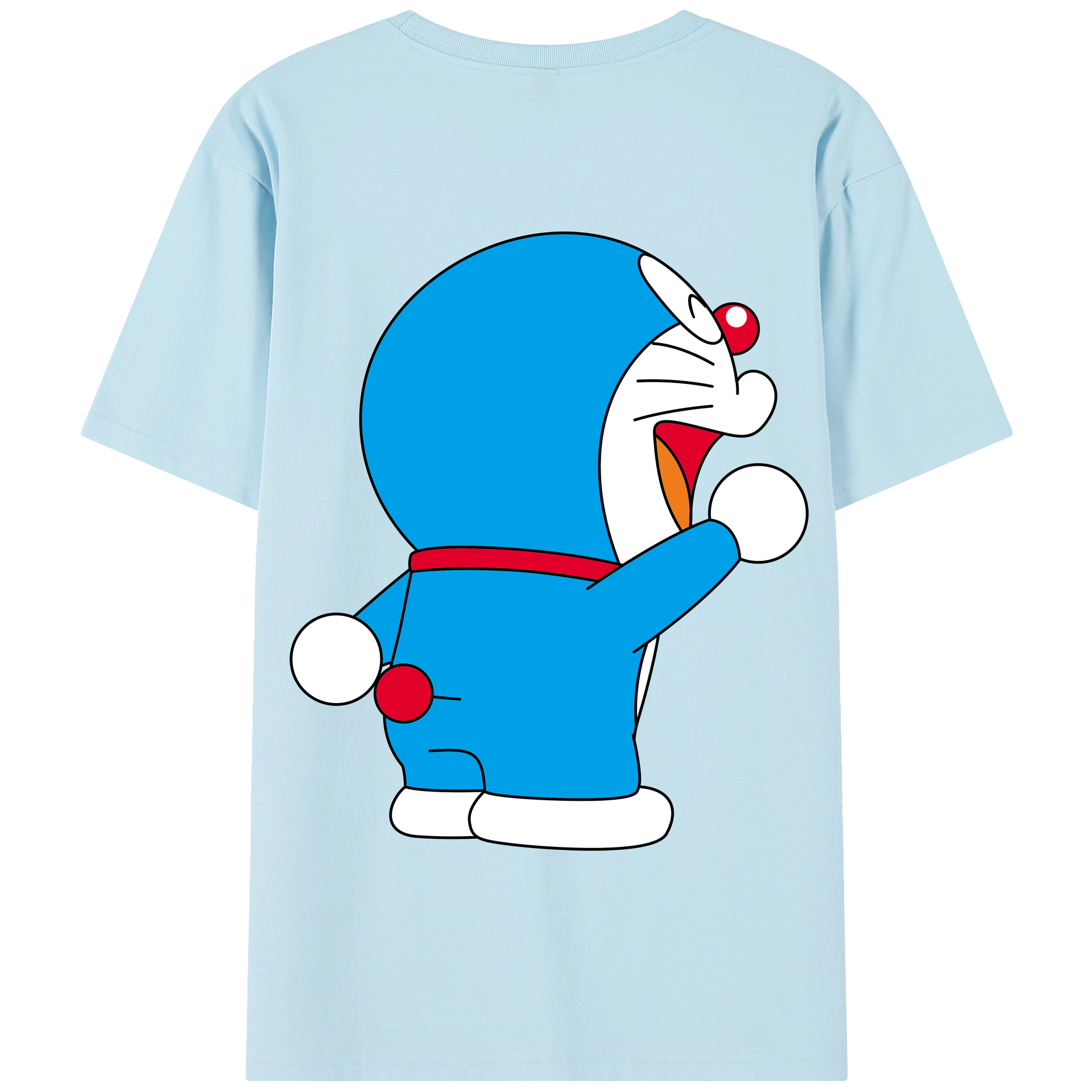 （画像用） ドラえもん Doraemon 綿100％半袖Tシャツ（背面プリント）